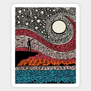 Cosmic Wonder - The Spiral Night Sky Magnet